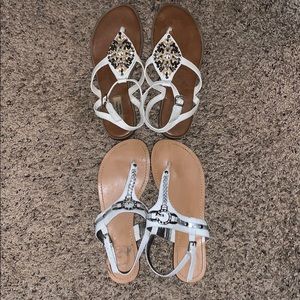 White sandals